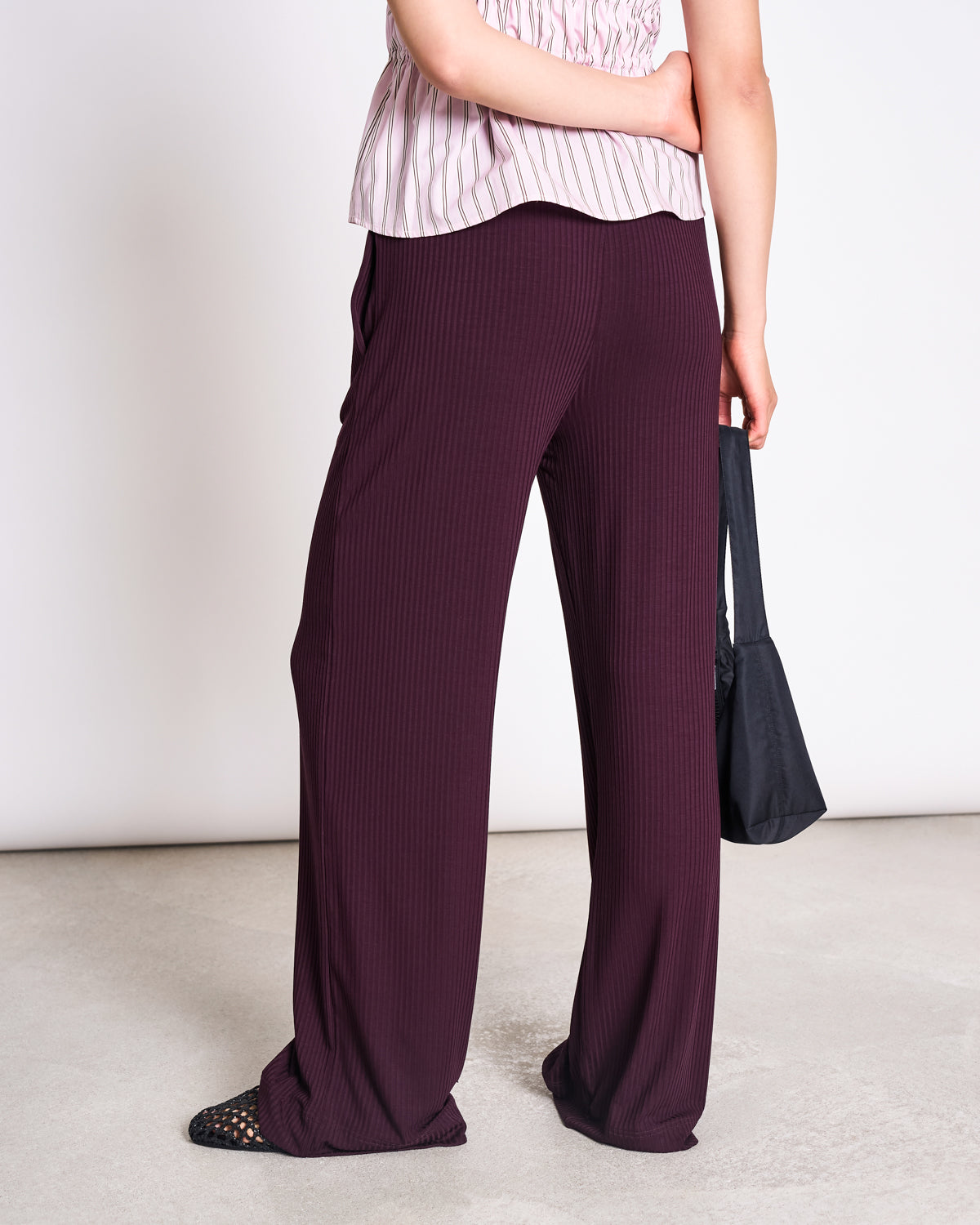 TENCEL™ LYOCELL RIB PANTS SMILLA CHERRY LACQUER
