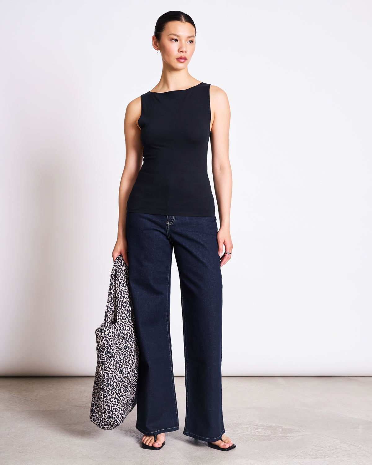 BOAT NECK TOP FELIS BLACK GOTS