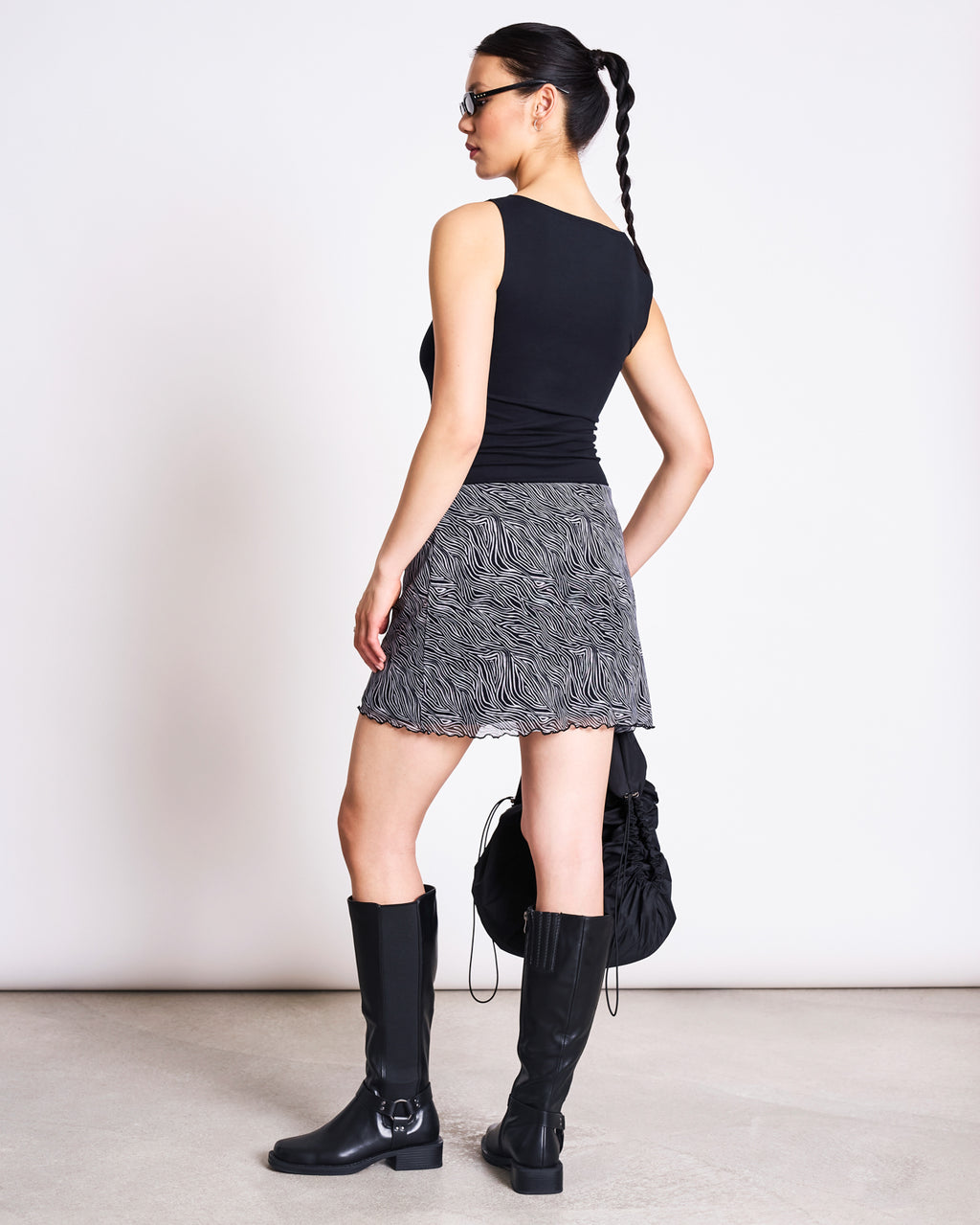 BOAT NECK TOP FELIS BLACK GOTS