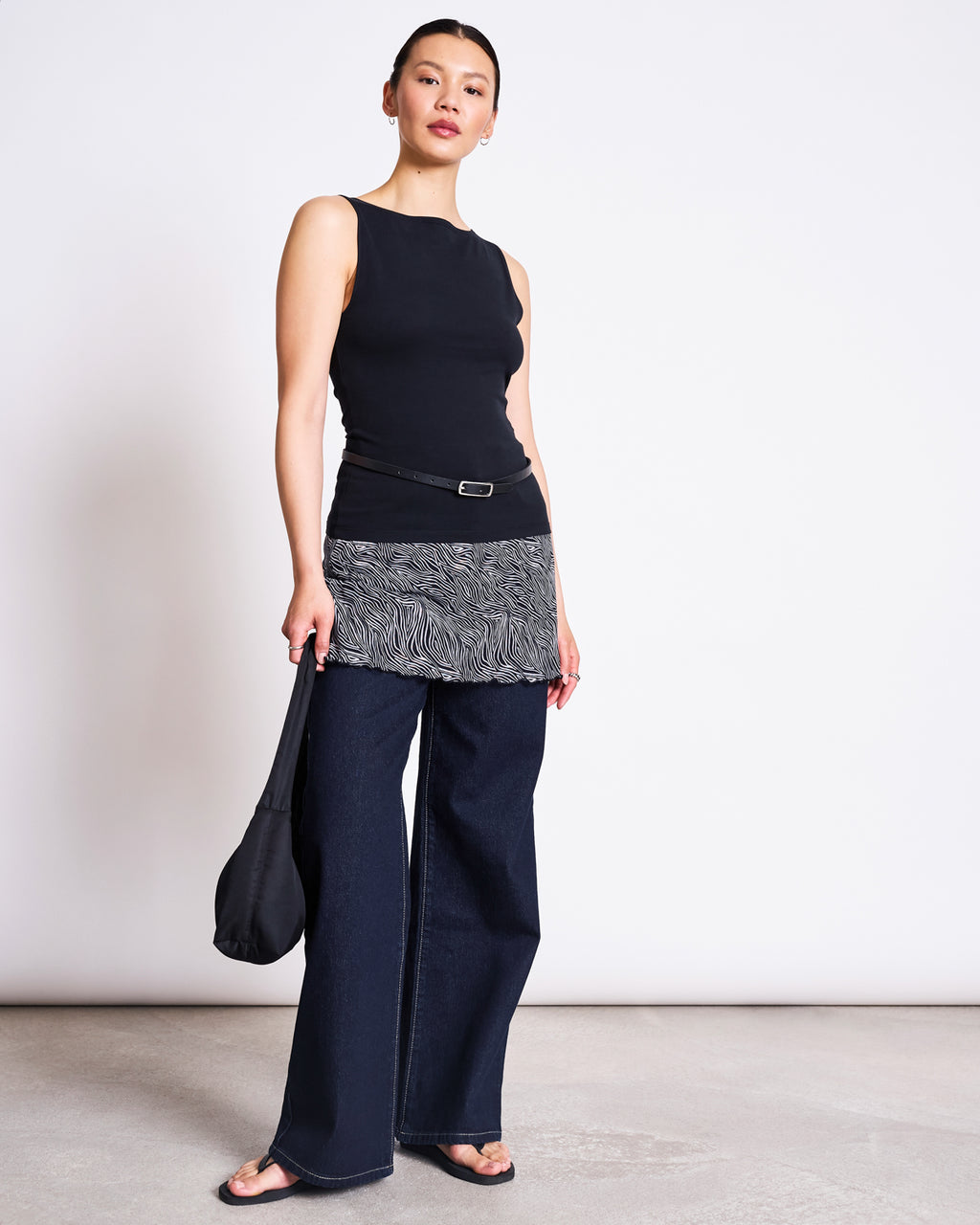 BOAT NECK TOP FELIS BLACK GOTS