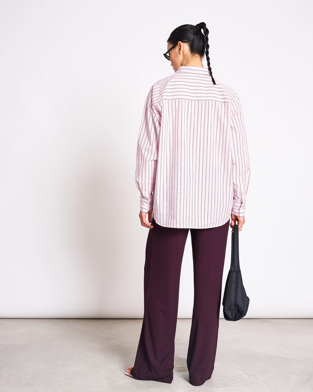 OVERSIZED SHIRT MAMRO LIGHT ORCHID STRIPED
