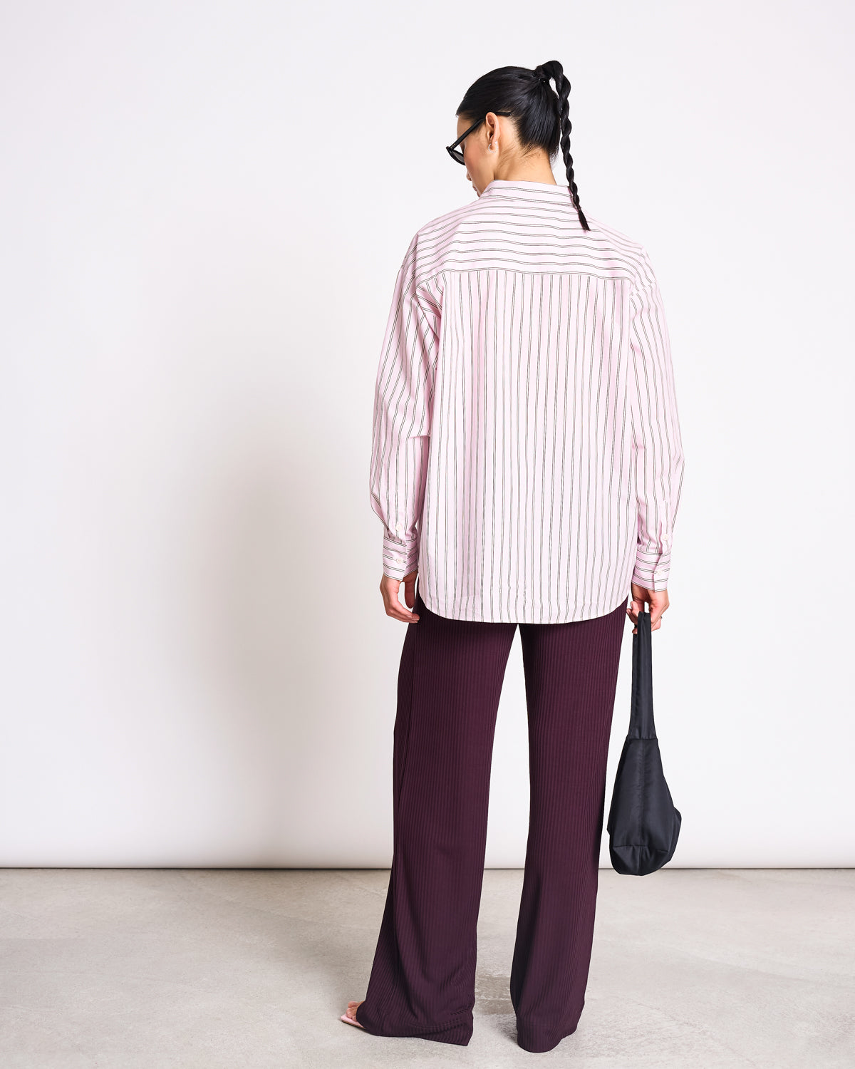 OVERSIZED SHIRT MAMRO LIGHT ORCHID STRIPED