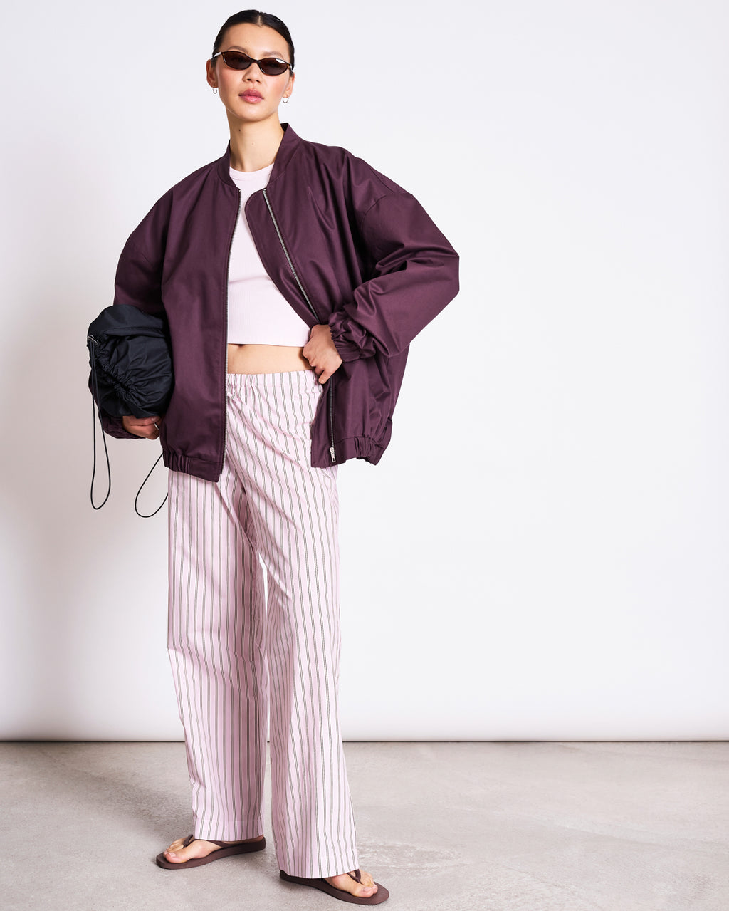 MID RISE LOOSE PANTS CETOS LIGHT ORCHID STRIPED GOTS Pants jan-n-june 7