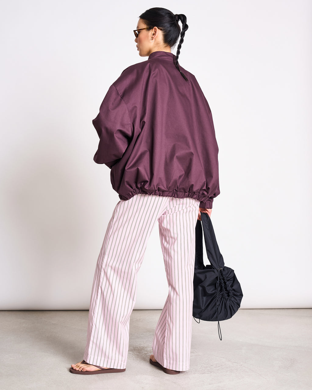 OVERSIZED BLOUSON TANARO CHERRY LACQUER