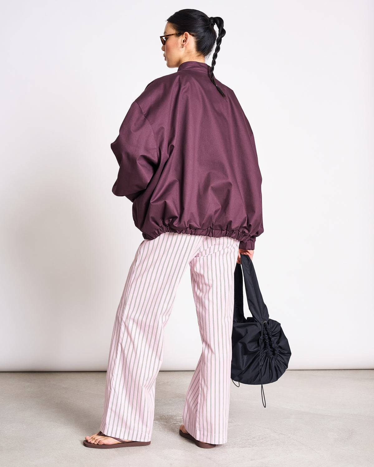 OVERSIZED BLOUSON TANARO CHERRY LACQUER
