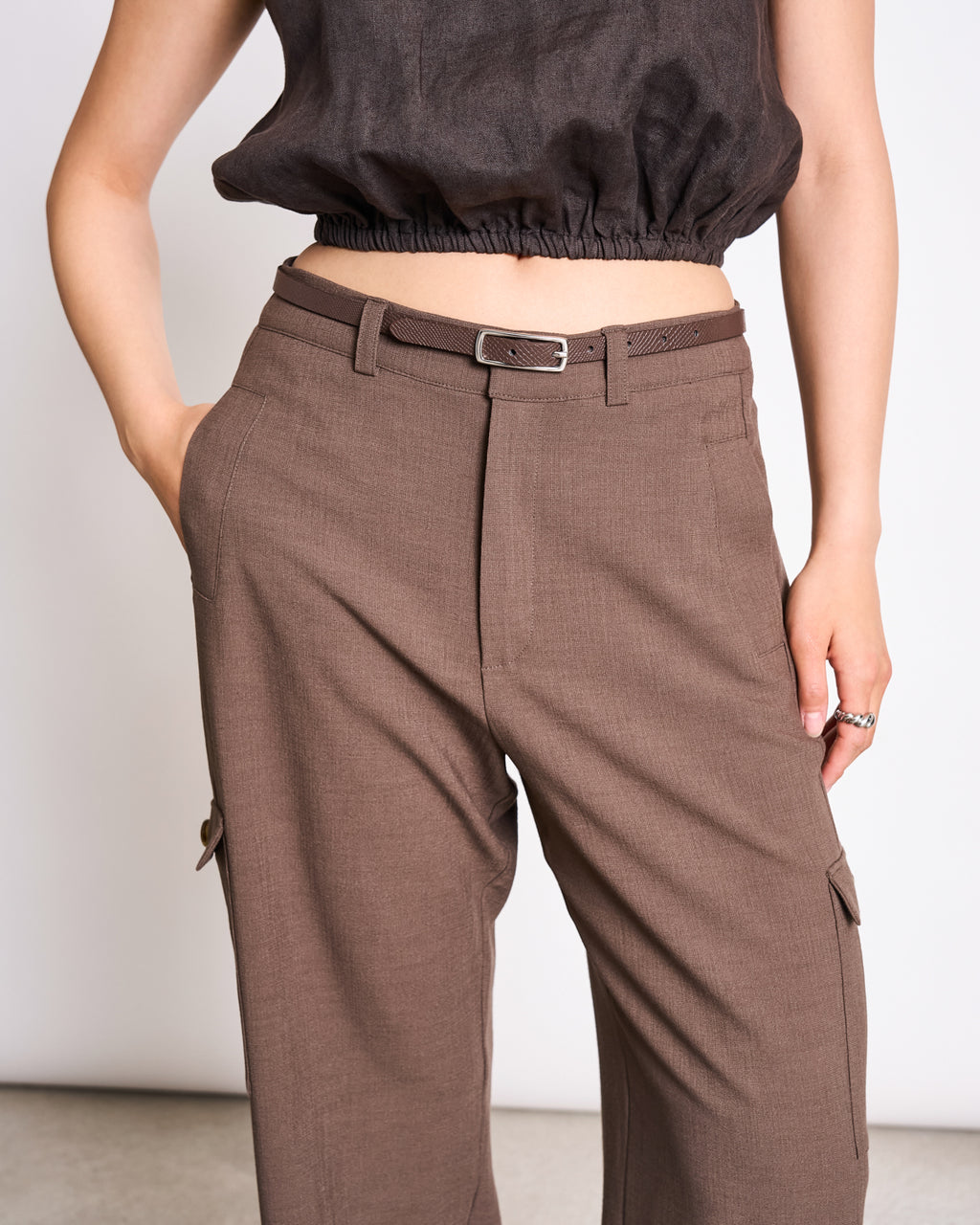 THIN BELT NYBY SNAKE BROWN SILVER Accessories jan-n-june 2