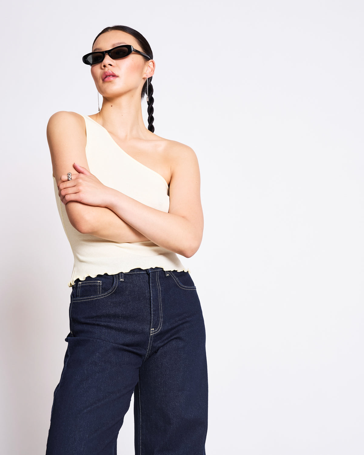 ONE SHOULDER TOP TIGRIS BUTTERMILK GOTS T-shirt jan-n-june 2