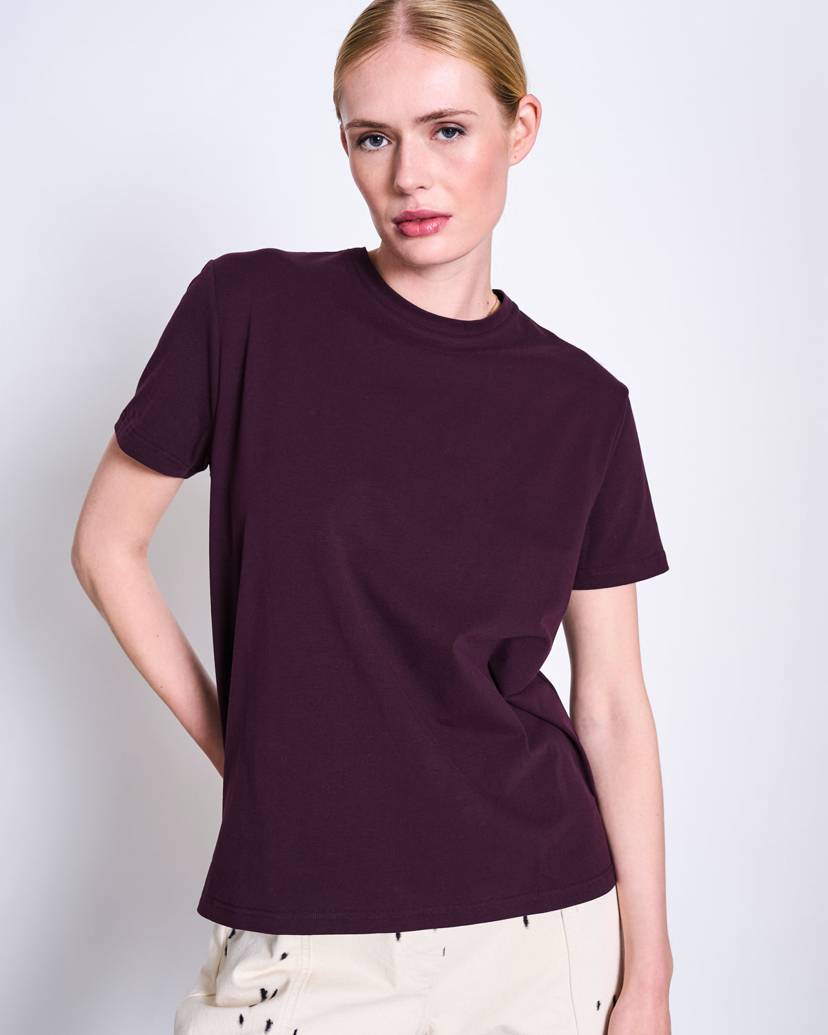 BRUSHED T-SHIRT BOY CHERRY LACQUER GOTS T-shirt jan-n-june 2