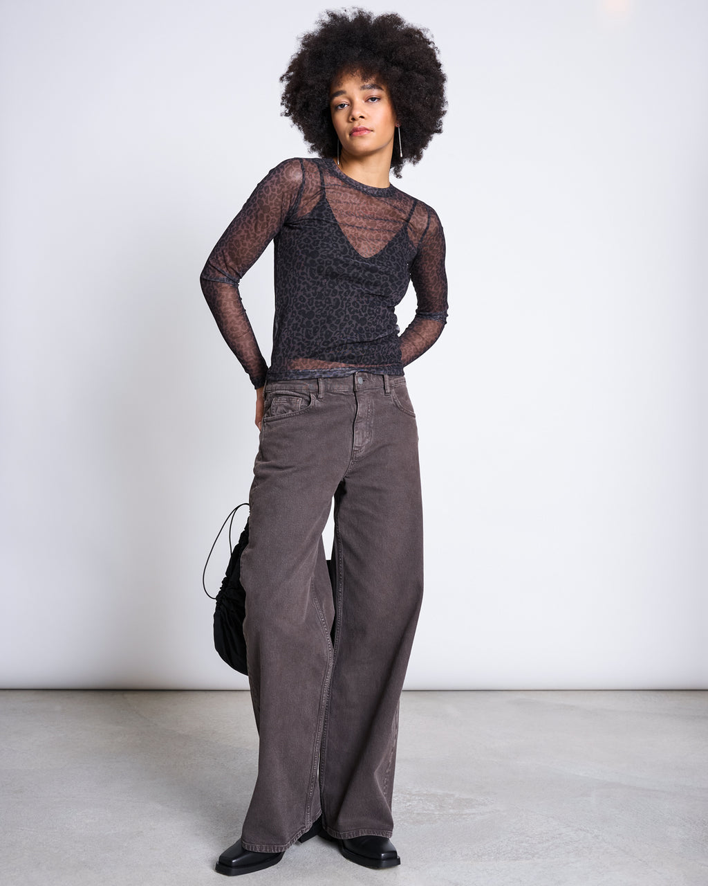 MESH LONGSLEEVE DORA DARK LEO PRINT Longsleeve jan-n-june 1