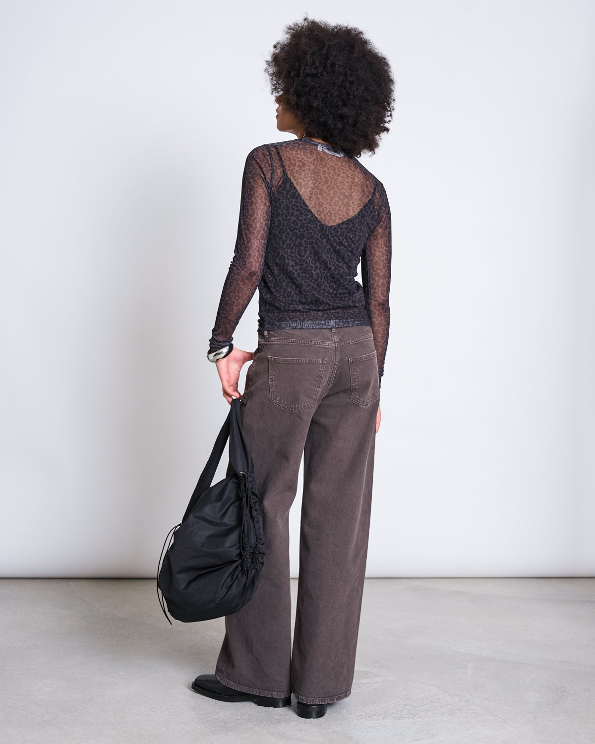 MESH LONGSLEEVE DORA DARK LEO PRINT
