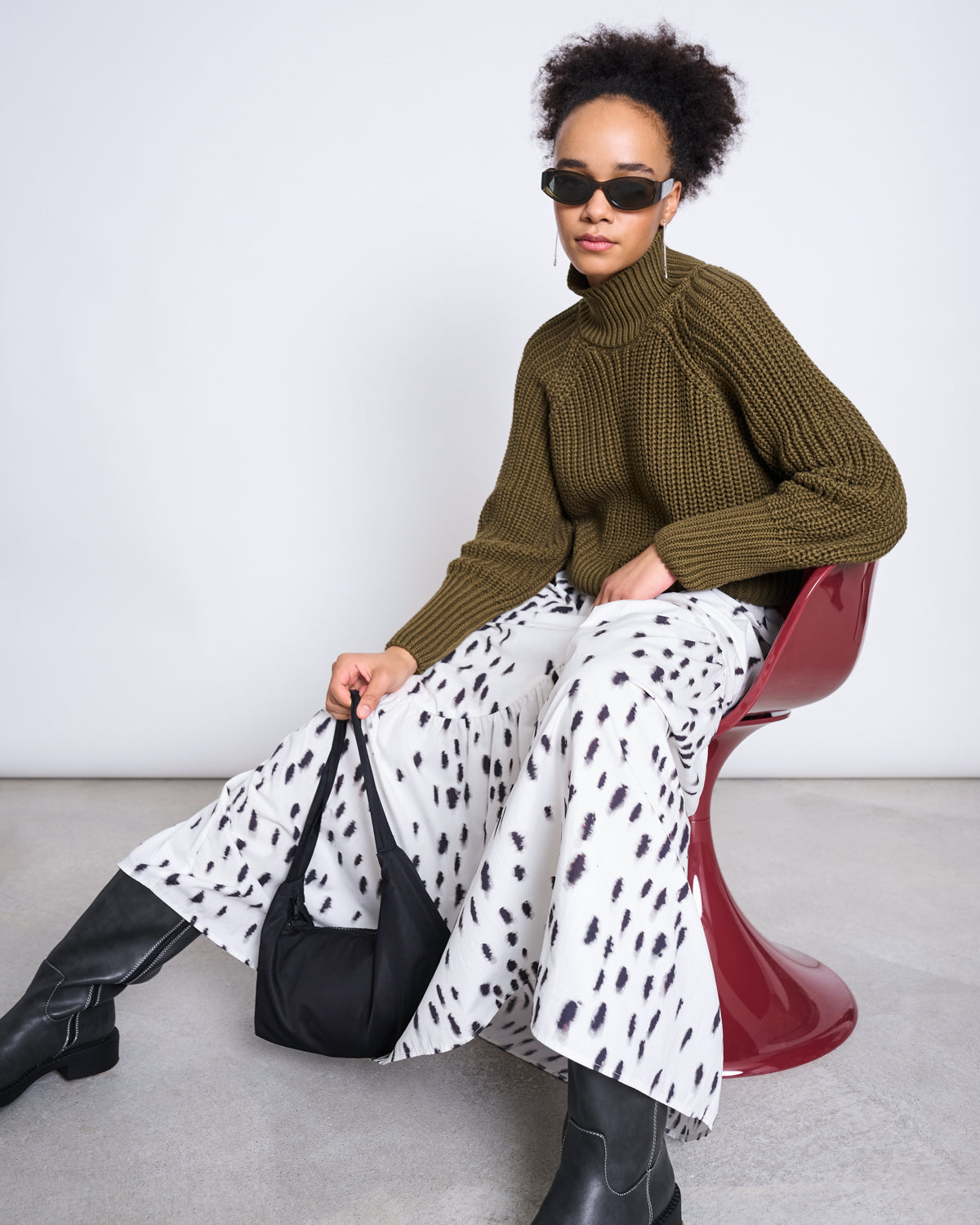 JUMPER OLA WOODY OLIVE GOTS Sweater jan-n-june 3
