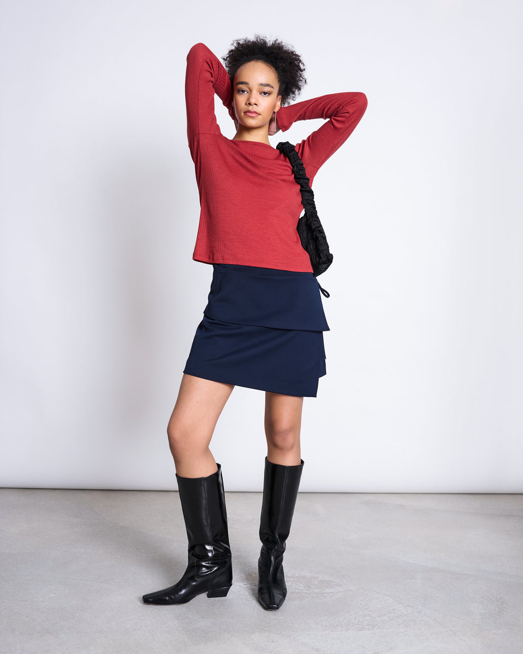 MERINOWOOL RIB LONGSLEEVE TILLA MID RED Longsleeve jan-n-june 2
