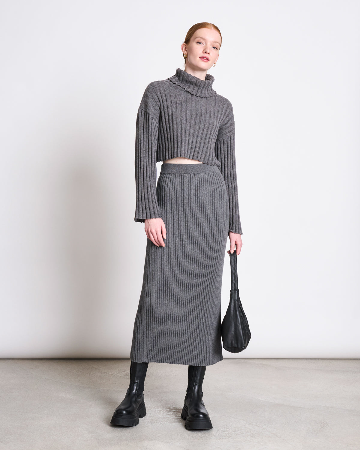 CROPPED TURTLENECK CALIGO DARK GREY GOTS