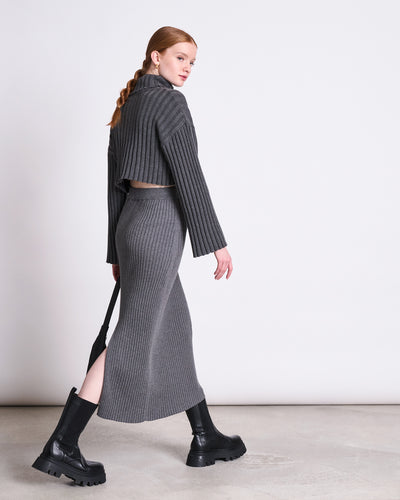 CROPPED TURTLENECK CALIGO DARK GREY GOTS