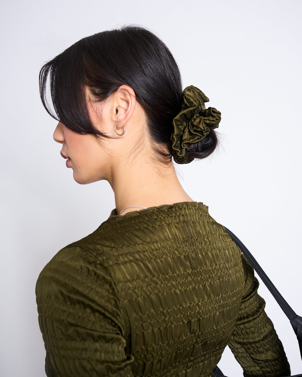 RUFFLED SCRUNCHIE NIV ROSEMARY Accessories jan-n-june 2