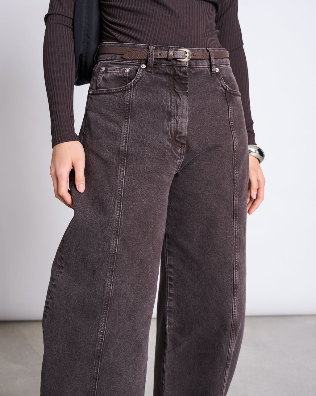THIN WESTERN BELT SERYL SNAKE BROWN SILVER Accessories jan-n-june 3