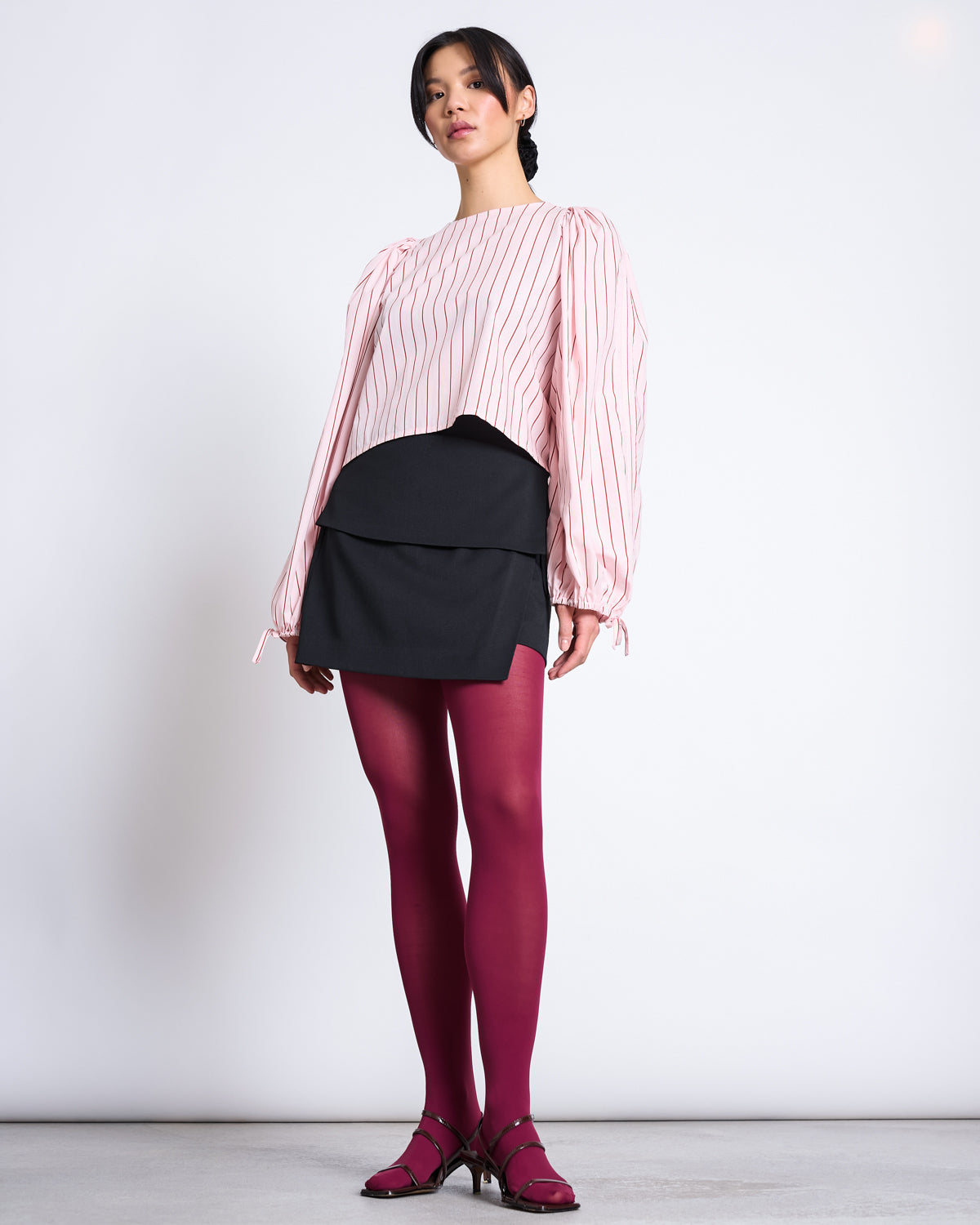 MINI WRAP SKIRT BRUNE BLACK Skirt jan-n-june 4