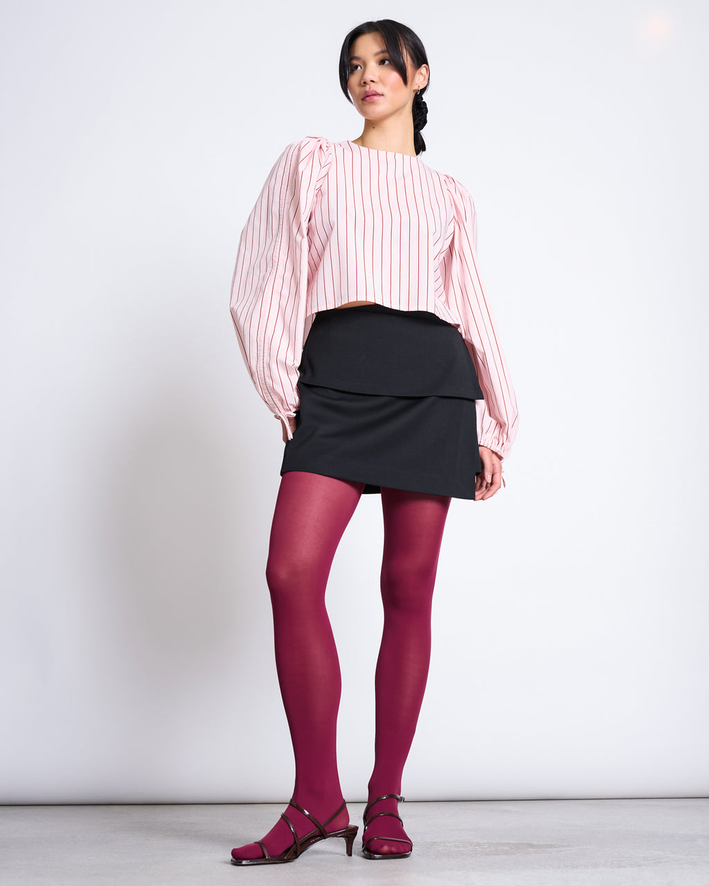 MINI WRAP SKIRT BRUNE BLACK Skirt jan-n-june 5