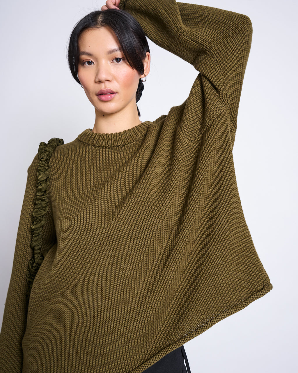 JUMPER SONA WOODY OLIVE GOTS Sweater jan-n-june 1