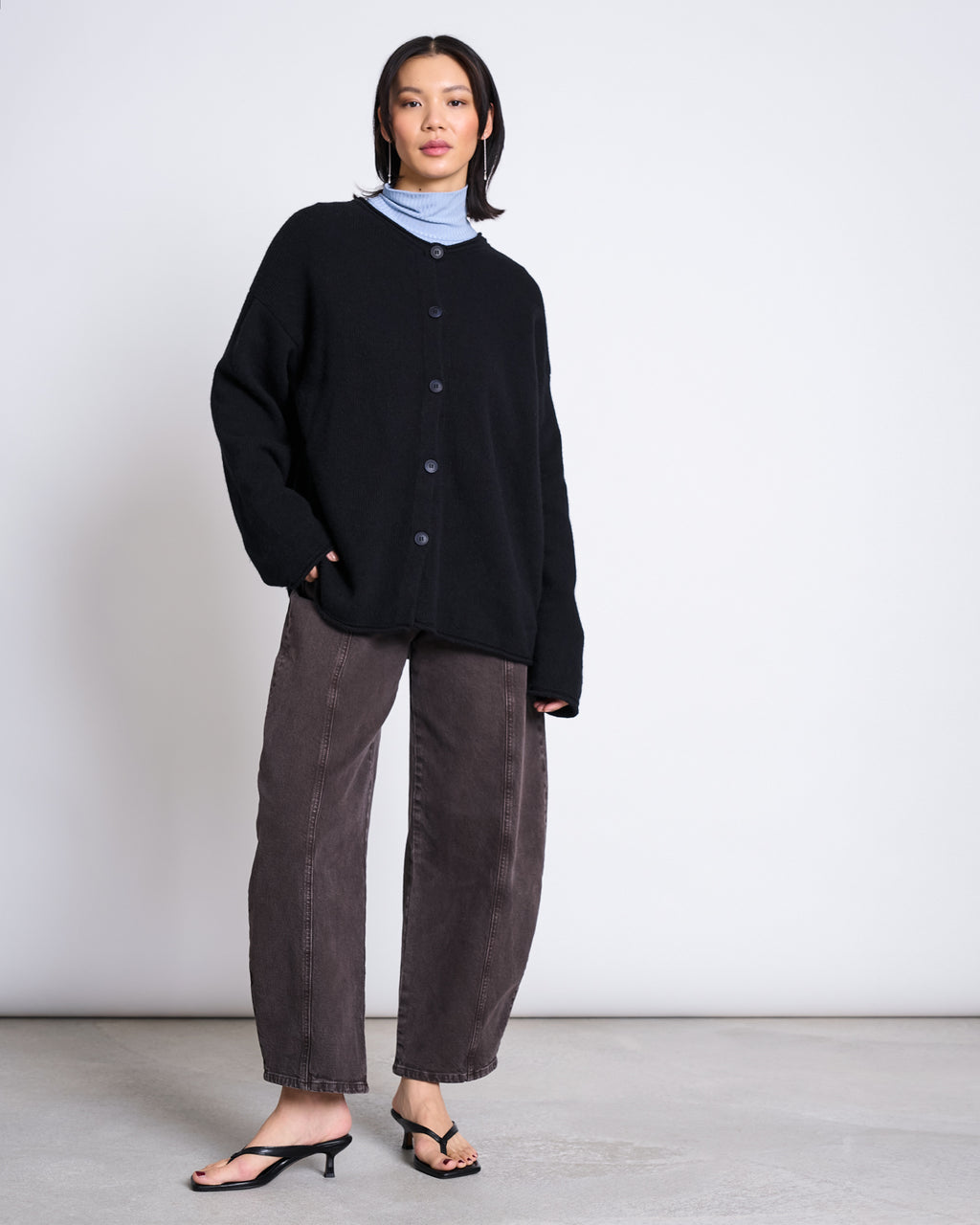 OVERSIZED WOOL CARDIGAN TINCO BLACK GOTS Cardigan jan-n-june 2