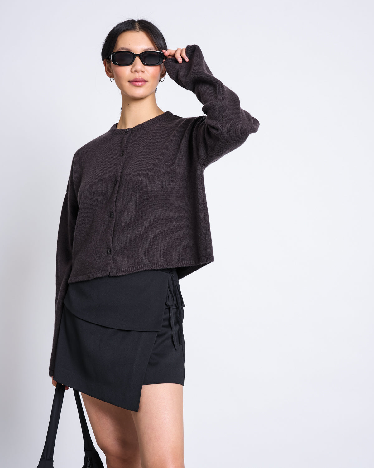 MINI WRAP SKIRT BRUNE BLACK Skirt jan-n-june 3