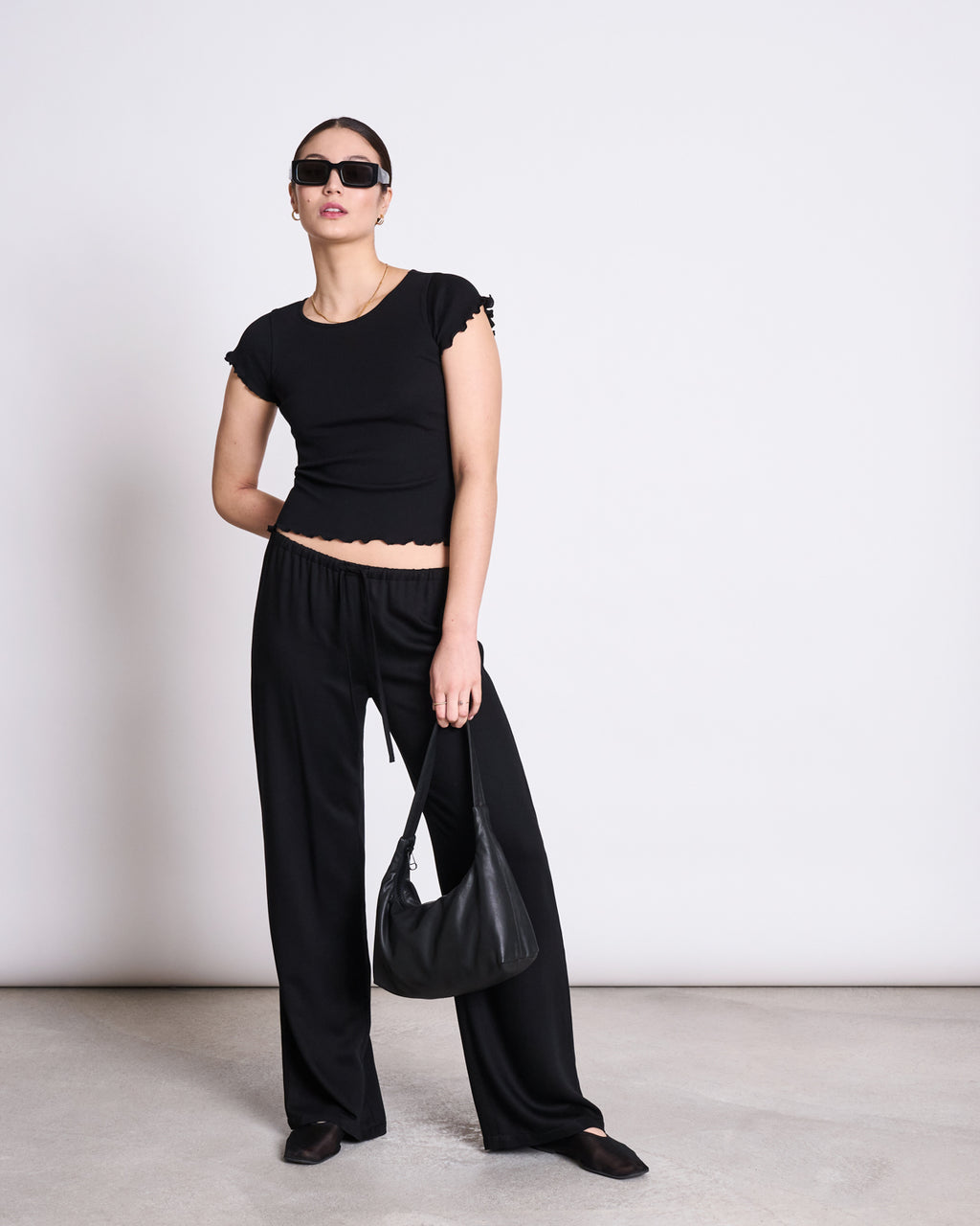 MINIRIB T-SHIRT REN BLACK GOTS T-shirt jan-n-june 8