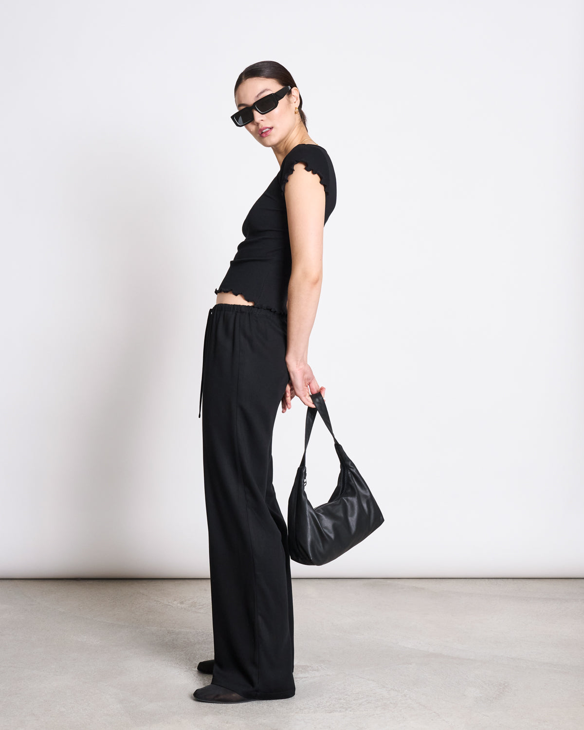 MINIRIB T-SHIRT REN BLACK GOTS T-shirt jan-n-june 7