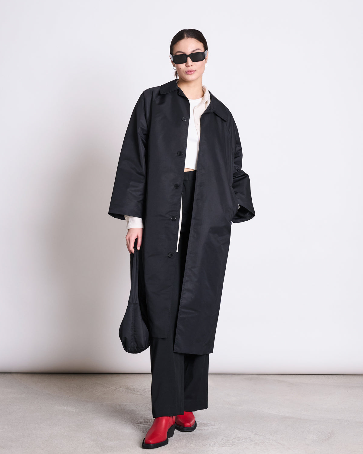 REC. CAR COAT HAZE BLACK