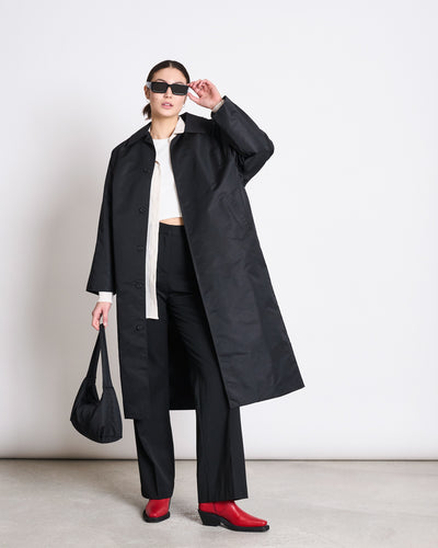 REC. CAR COAT HAZE BLACK