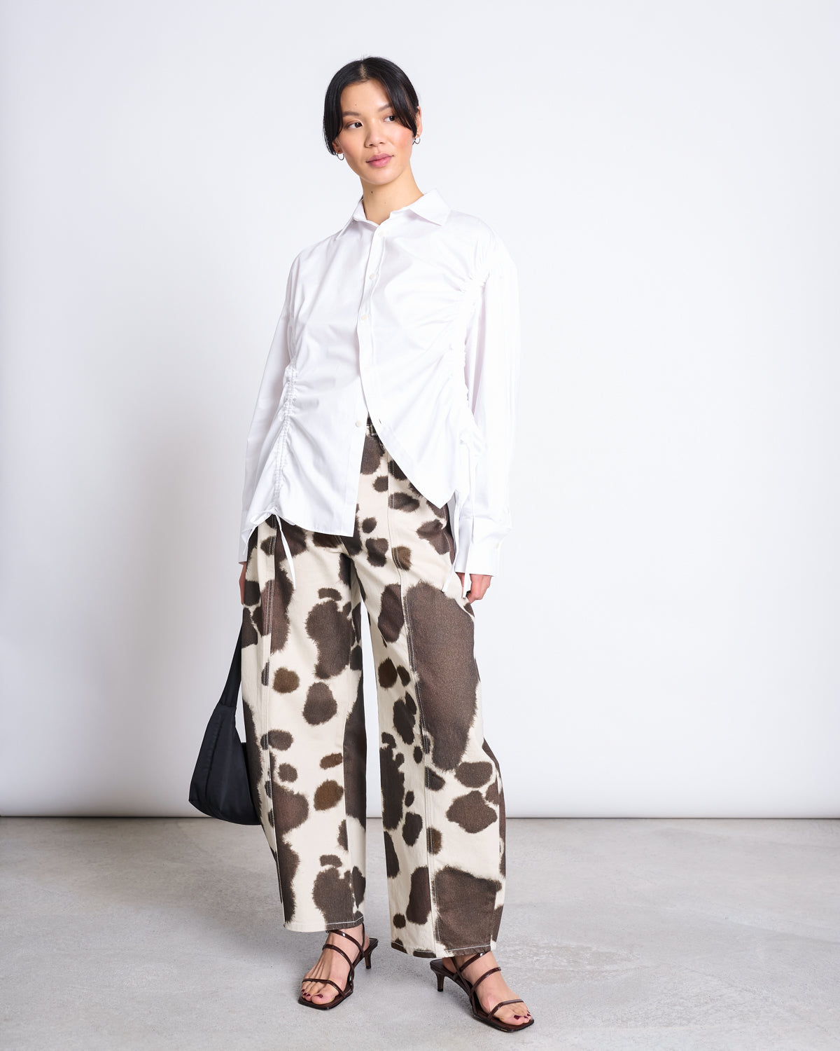 GATHERED SHIRT ZIBA WHITE GOTS Blouse jan-n-june 2