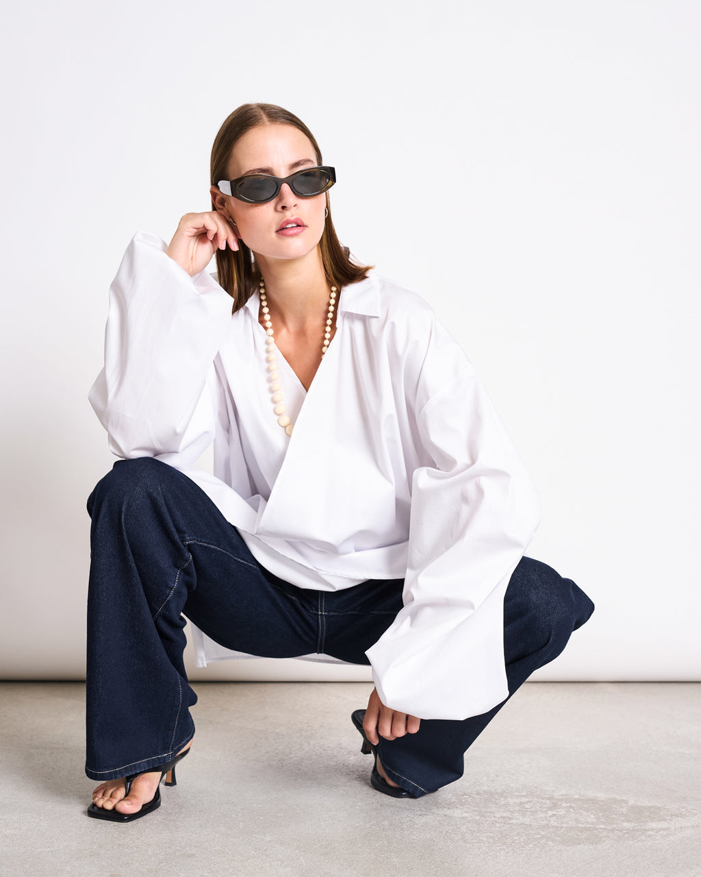 PUFFY WRAP BLOUSE AQUILIA WHITE Blouse jan-n-june 2