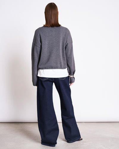 LIGHT CARDIGAN ASAS DARK GREY GOTS