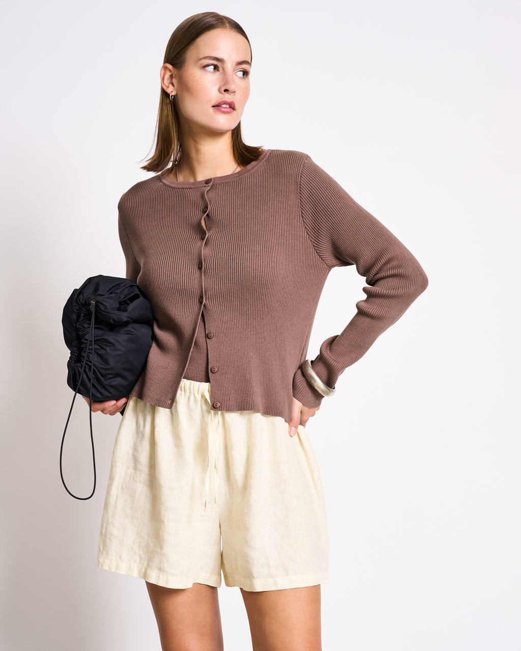 CREWNECK CARDIGAN GLIMT CLAY GOTS Cardigan jan-n-june 4