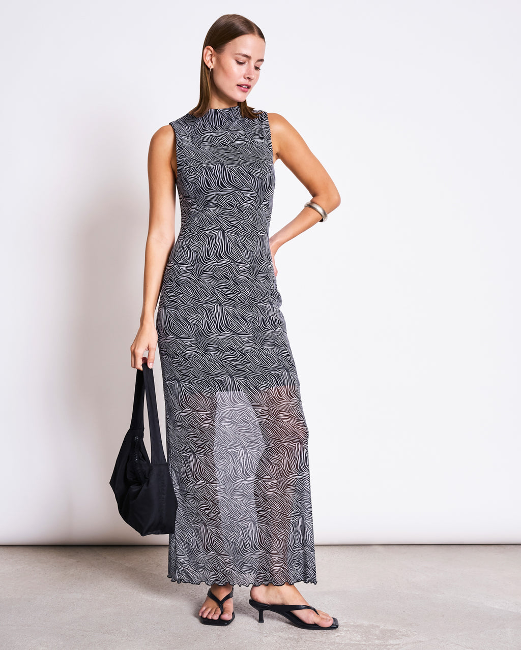 MESH MAXI DRESS CULEX ZEBRA PRINT Dress jan-n-june 1