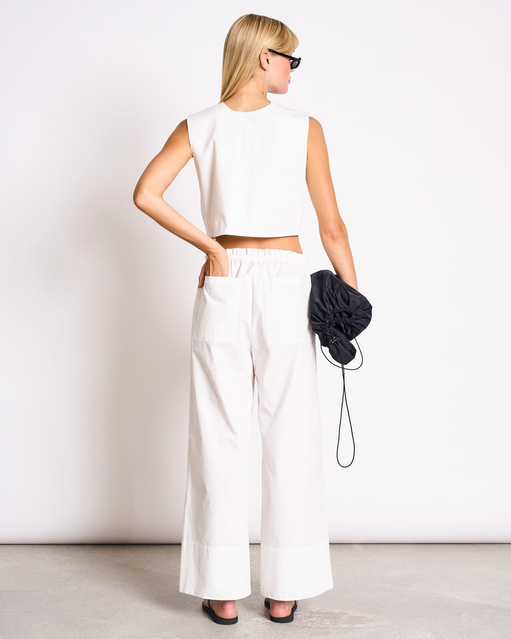 COTTON TIE TOP STROGET WHITE T-shirt jan-n-june 5