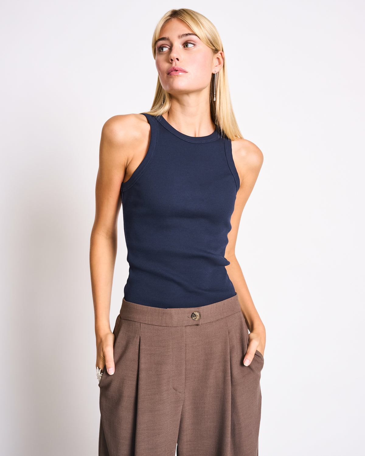 TENCEL™ LYOCELL RIB TANK TOP PORTO NIGHTFALL T-shirt jan-n-june 2