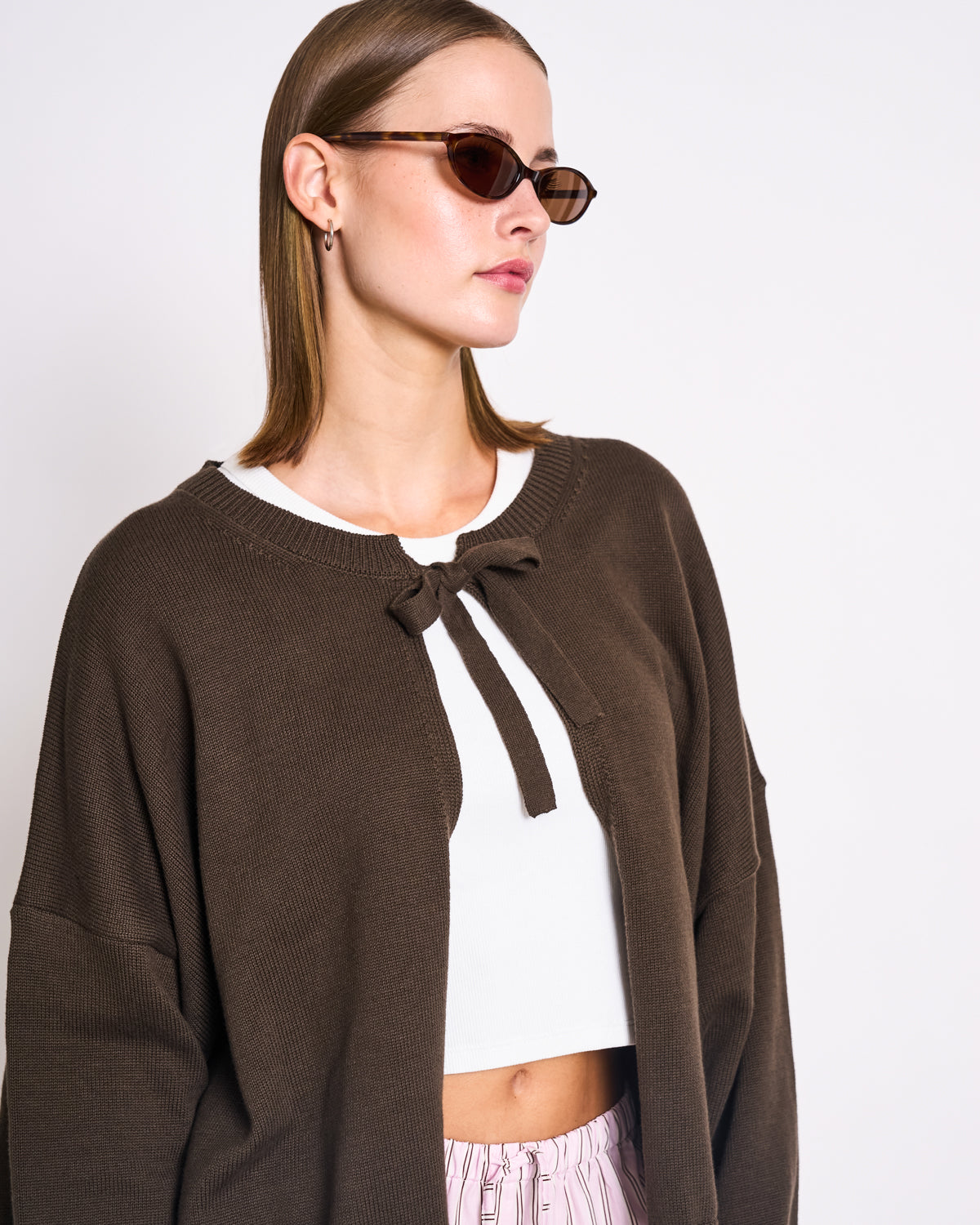 LOOSE TIE CARDIGAN ZEA MUD GOTS – JAN 'N JUNE