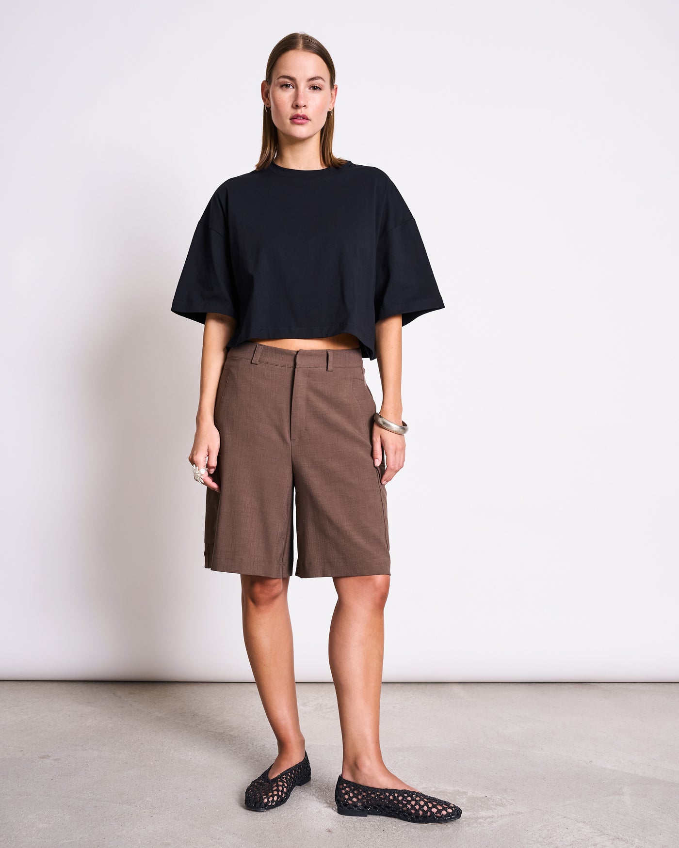 CROPPED BOXY SHIRT LUPA BLACK