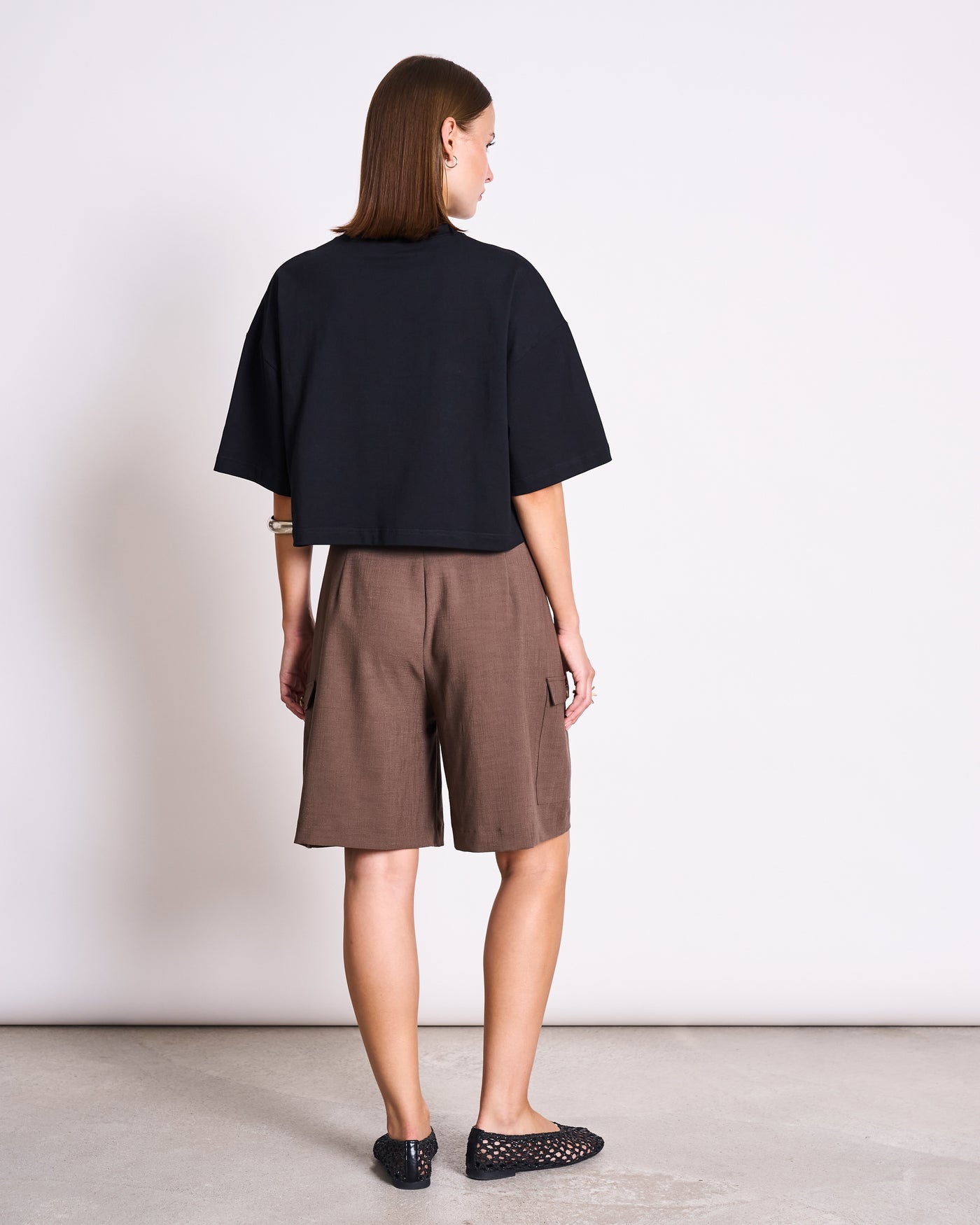 CROPPED BOXY SHIRT LUPA BLACK