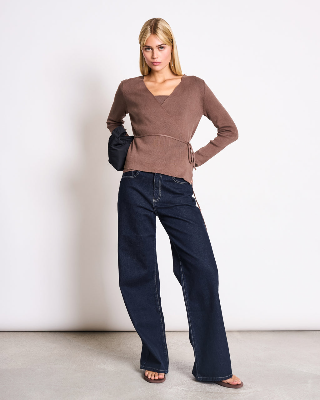 KNIT WRAP CARDIGAN ZARI CLAY GOTS Cardigan jan-n-june 2