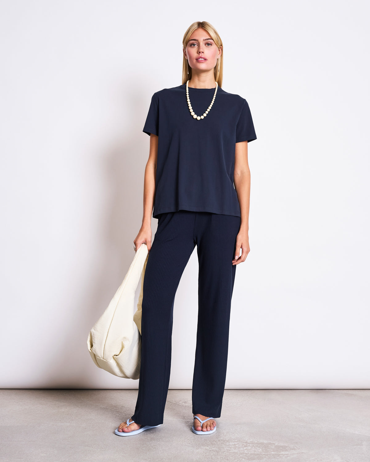 TENCEL™ LYOCELL RIB PANTS SMILLA NIGHTFALL