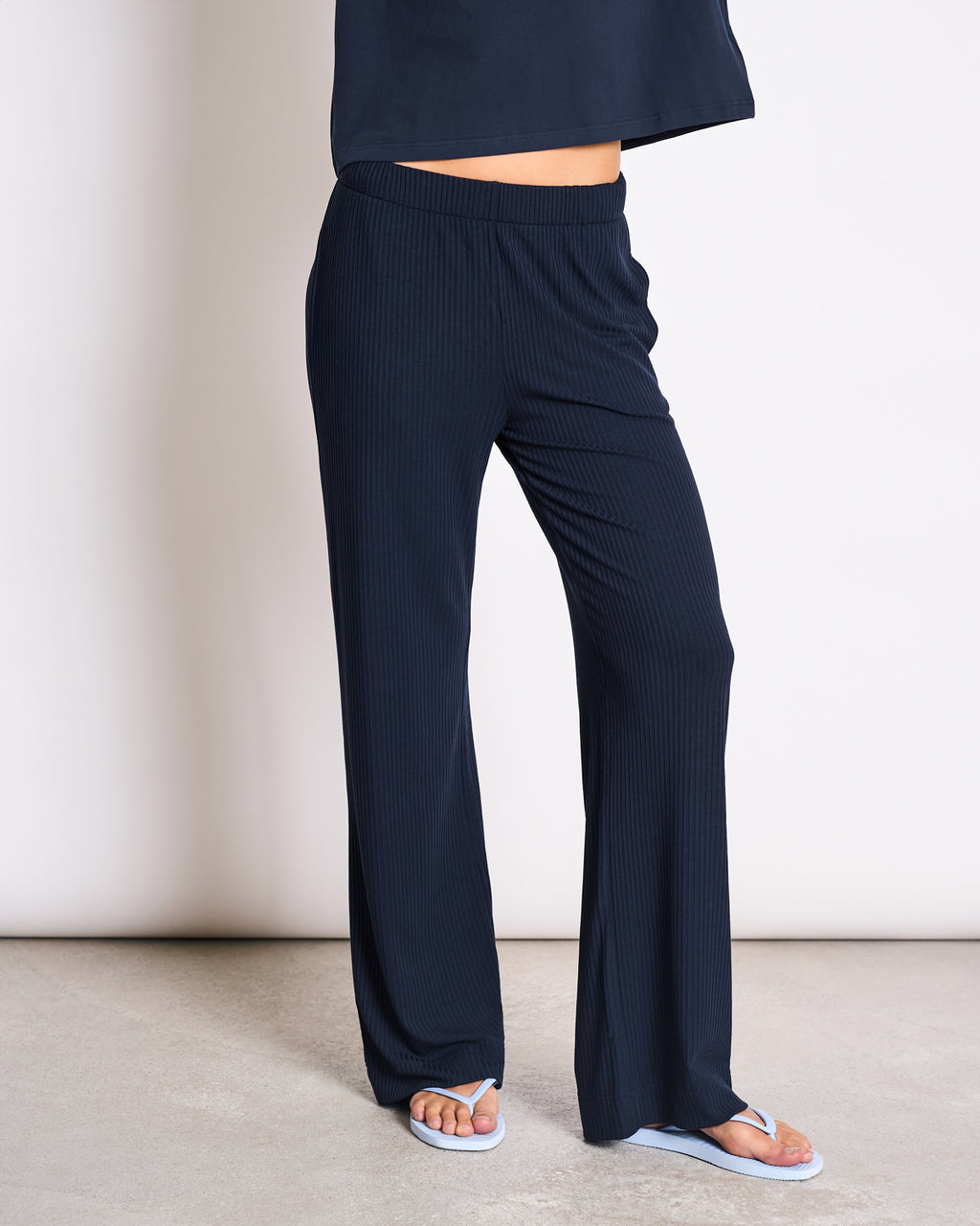 TENCEL™ LYOCELL RIB PANTS SMILLA NIGHTFALL