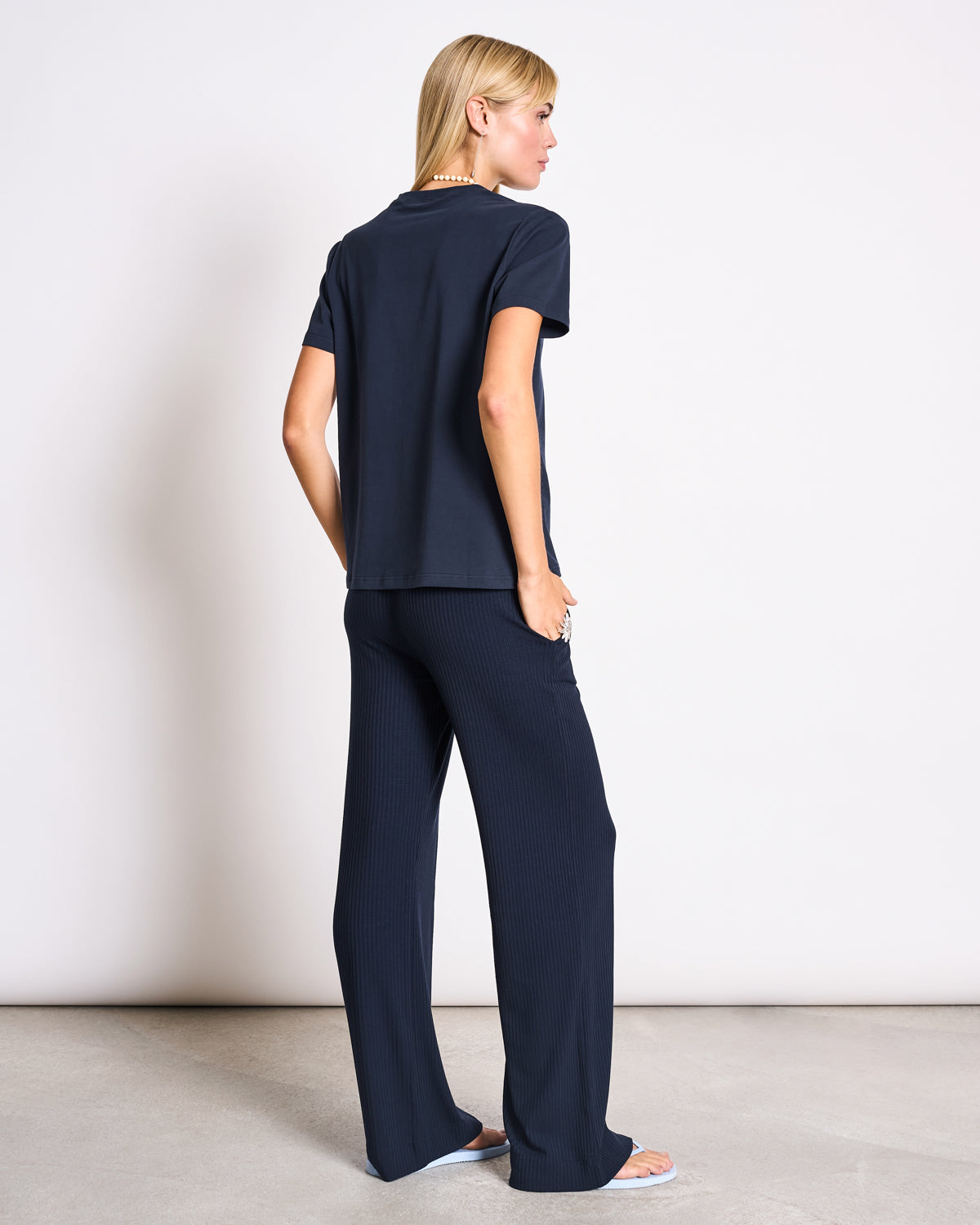 TENCEL™ LYOCELL RIB PANTS SMILLA NIGHTFALL