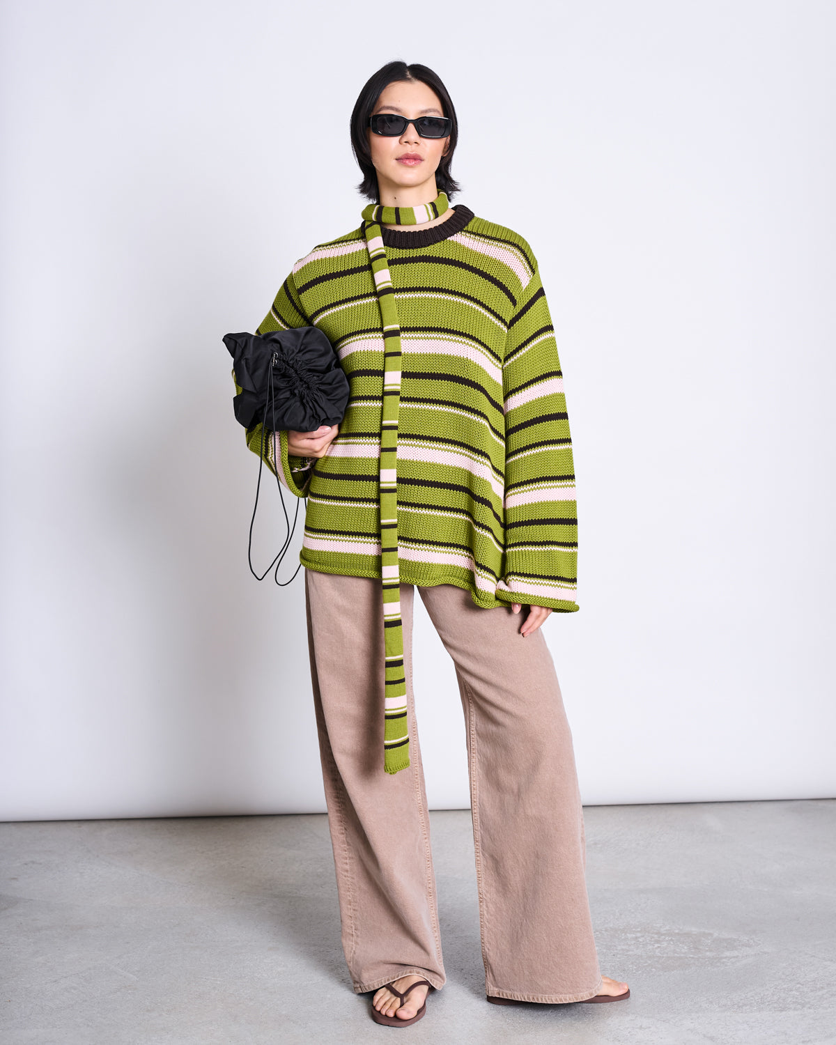 JUMPER SONA SPINACH STRIPED GOTS Sweater jan-n-june 2
