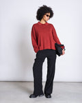 CARDIGAN ANJO MID RED GOTS Cardigan jan-n-june 1