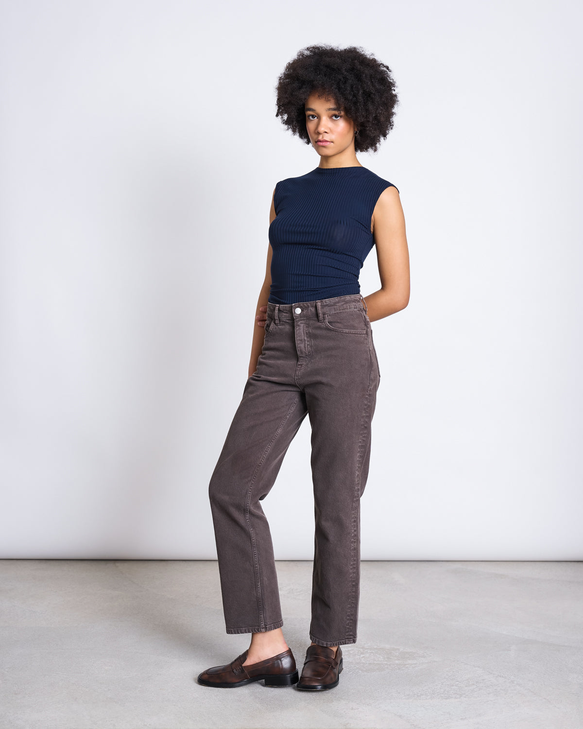 TENCEL™ LYOCELL RIB T-SHIRT APIS NIGHTFALL