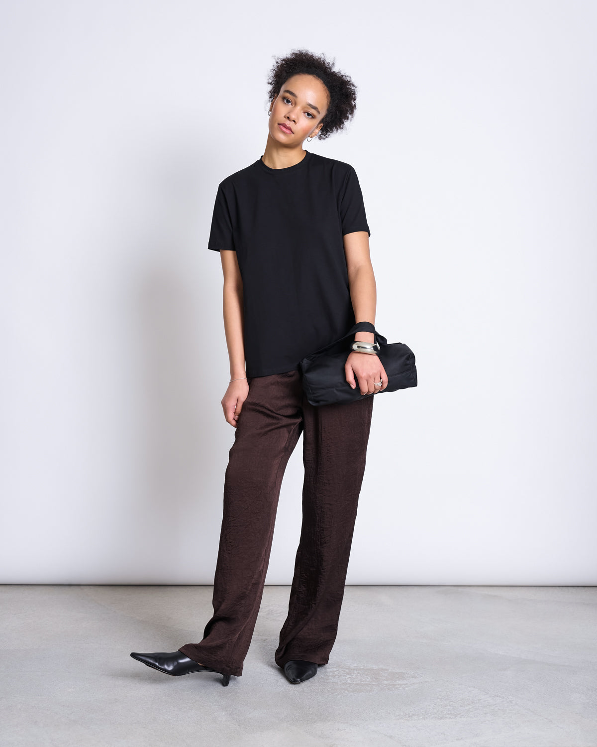 BRUSHED T-SHIRT BOY BLACK GOTS tops jan-n-june 2