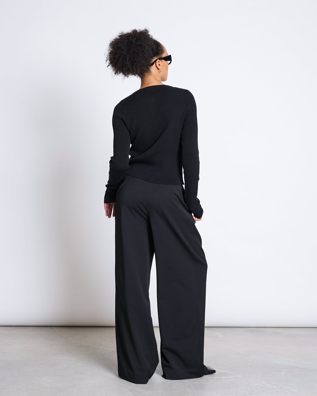 CREWNECK CARDIGAN GLIMT BLACK GOTS