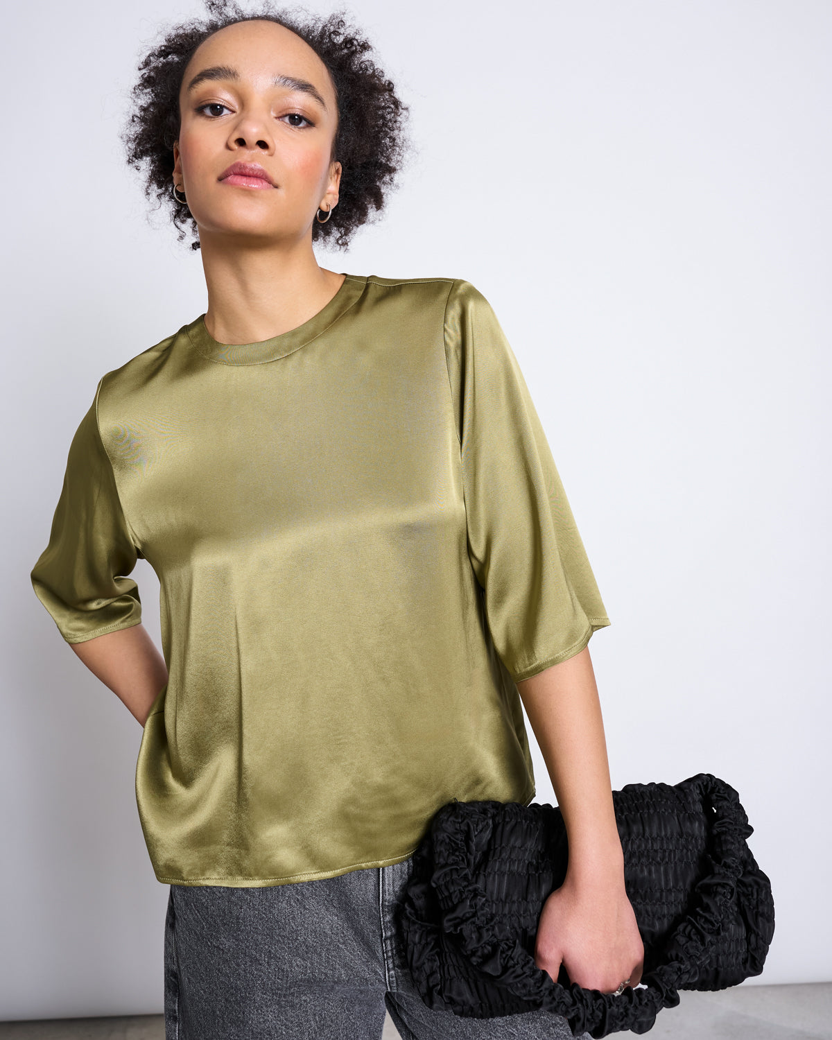SILKY SHIRT NAMORA WOODY OLIVE