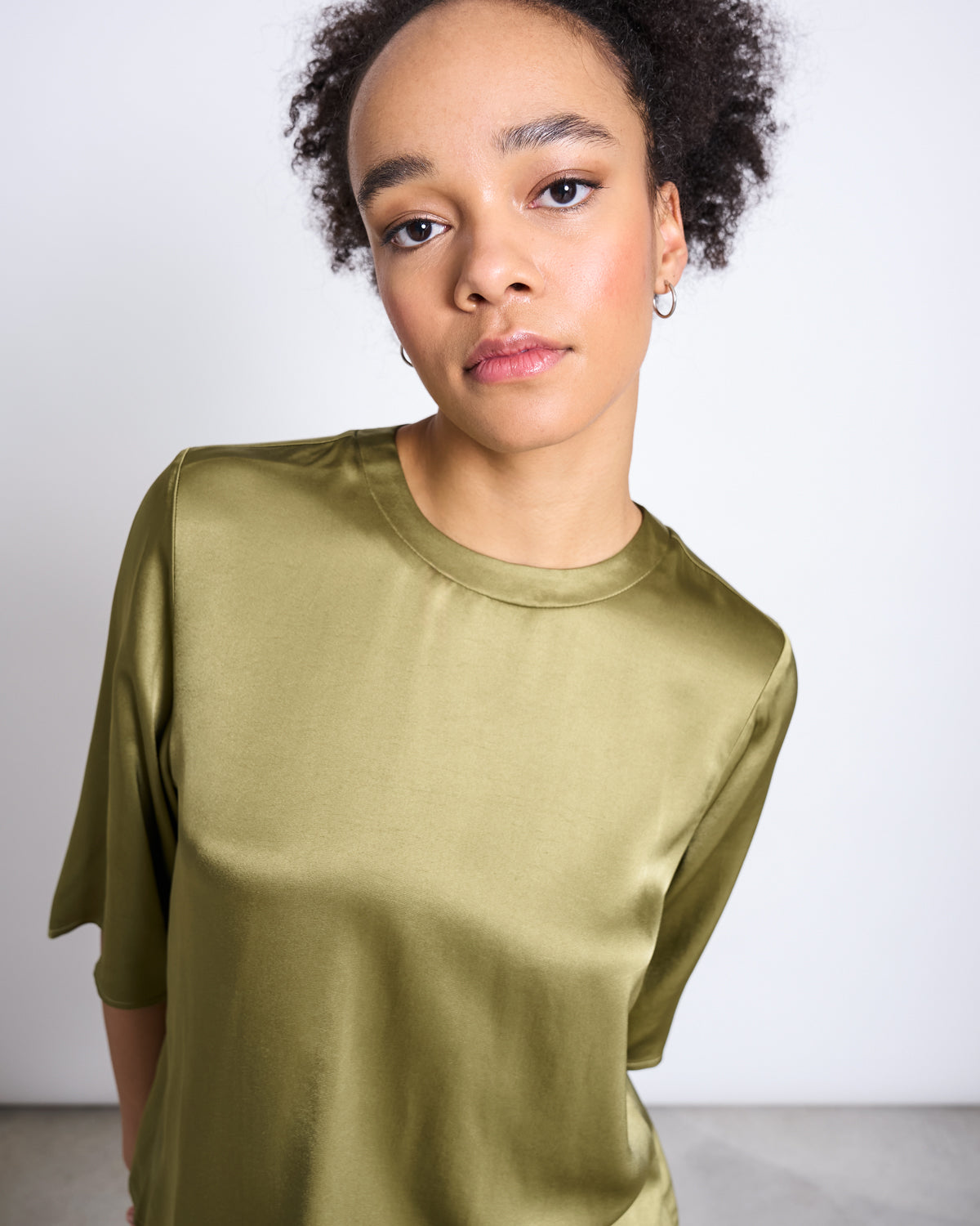 SILKY SHIRT NAMORA WOODY OLIVE